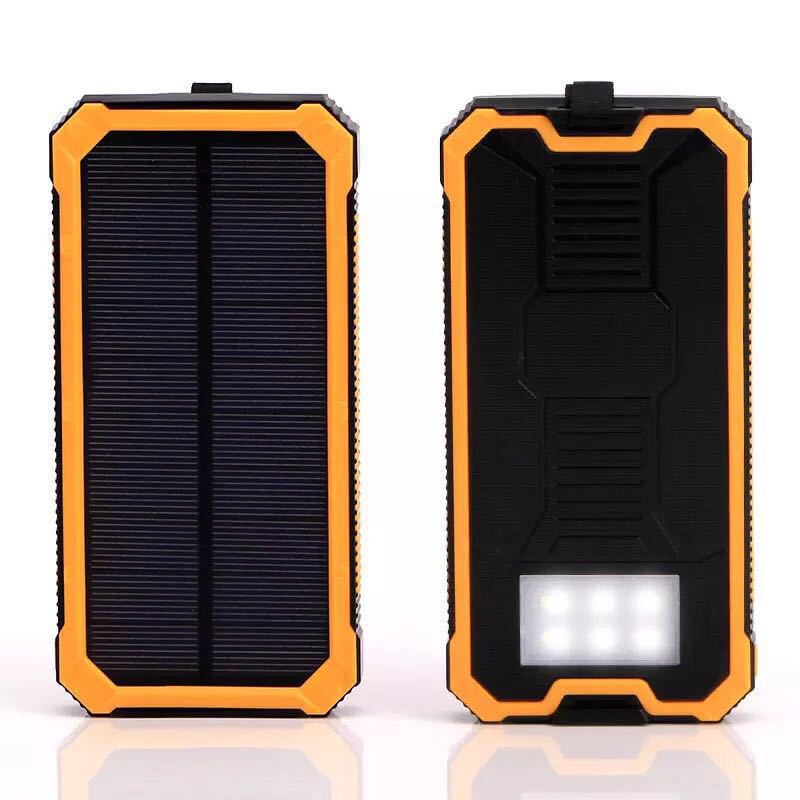 Unisex Powerbank Solcell 20000mAh Snabbladdning Bärbar 5