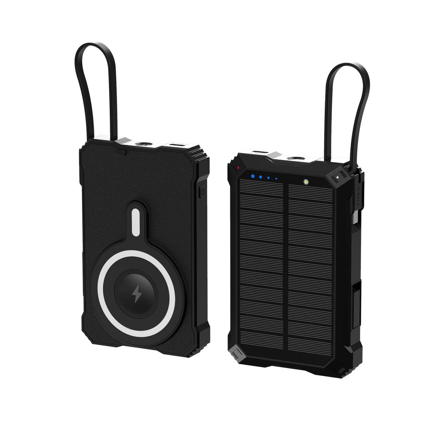 Unisex Powerbank med Soldriven och Trådlös Laddning 5