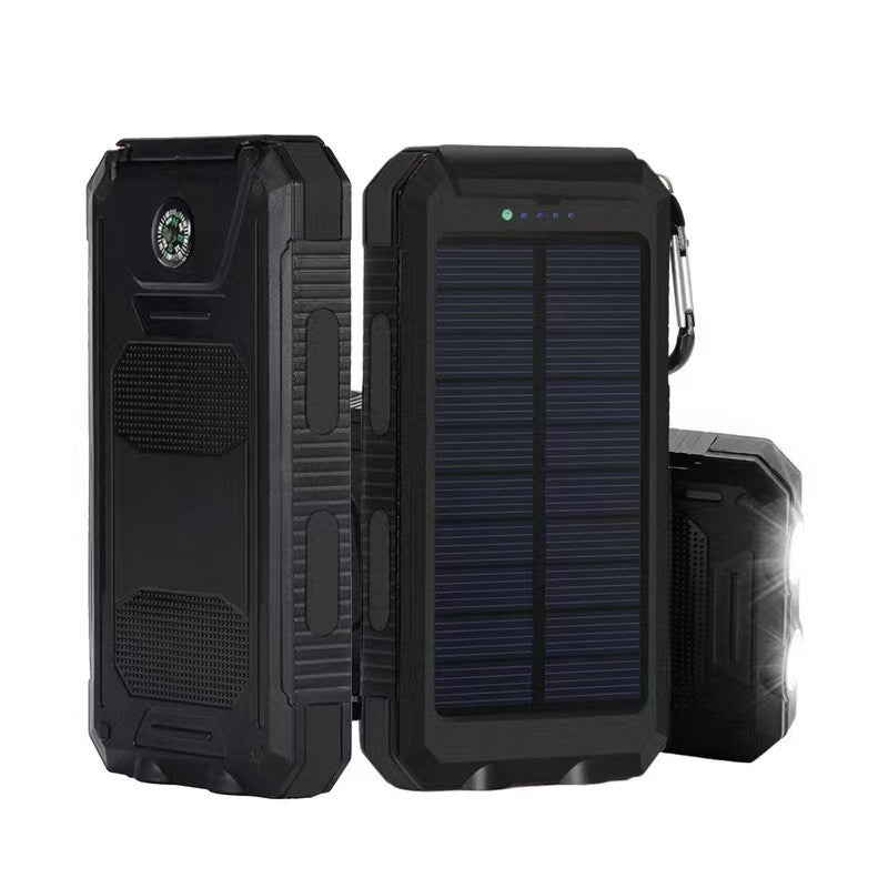 Unisex Powerbank med Solenergi, LED-ljus och Kompass för Utomhusbruk 5