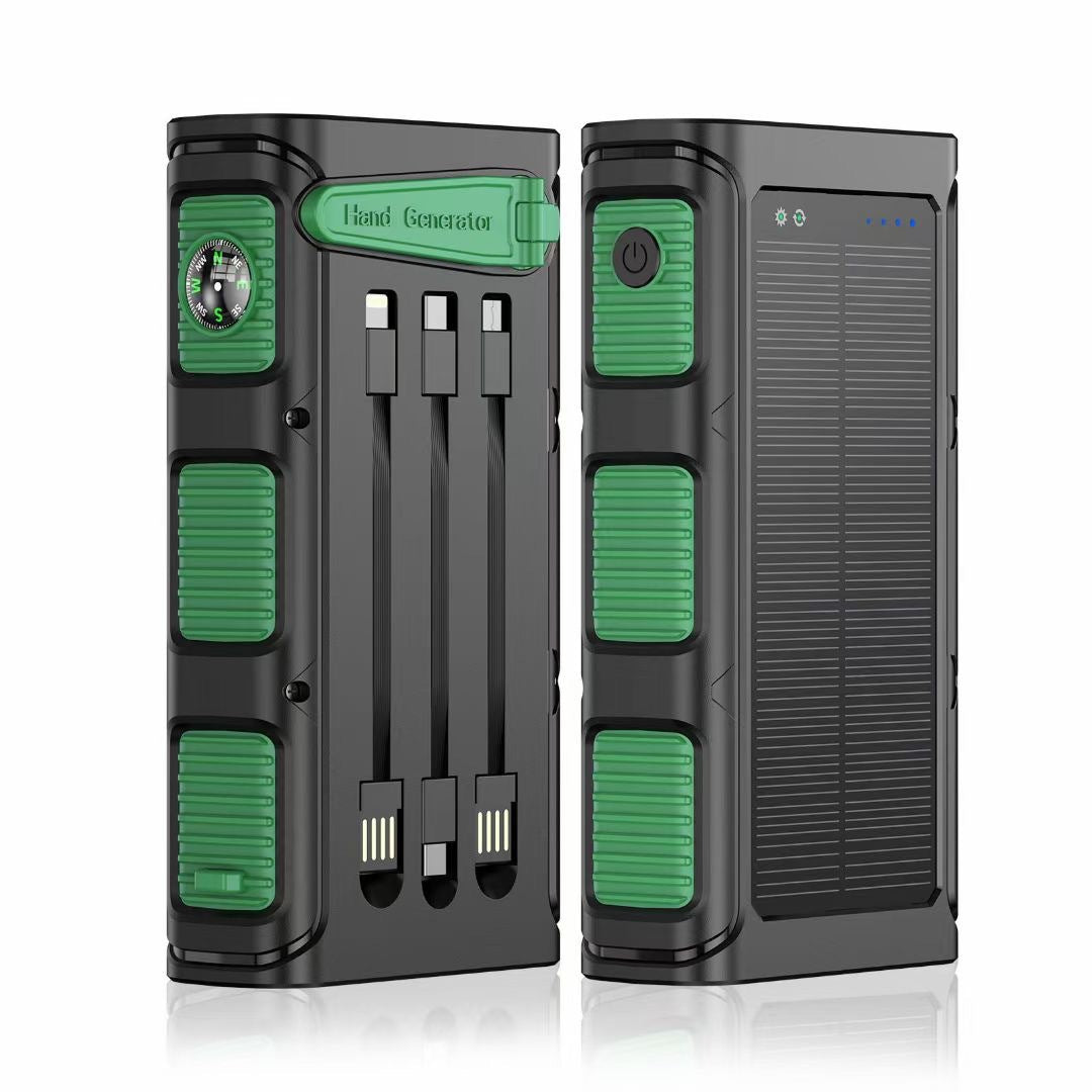 Unisex Powerbank med Solenergi och Kompass Multifunktionell 1