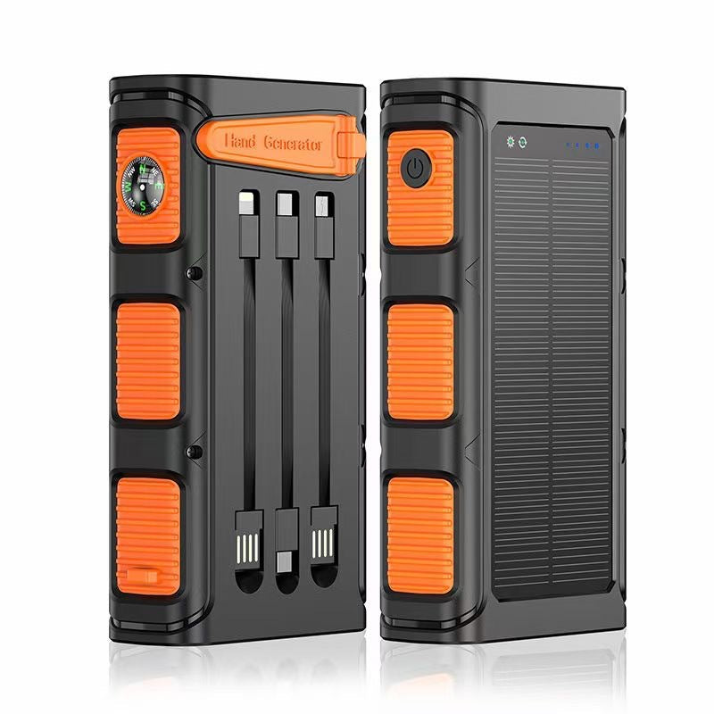 Unisex Powerbank med Solenergi och Kompass Multifunktionell 3