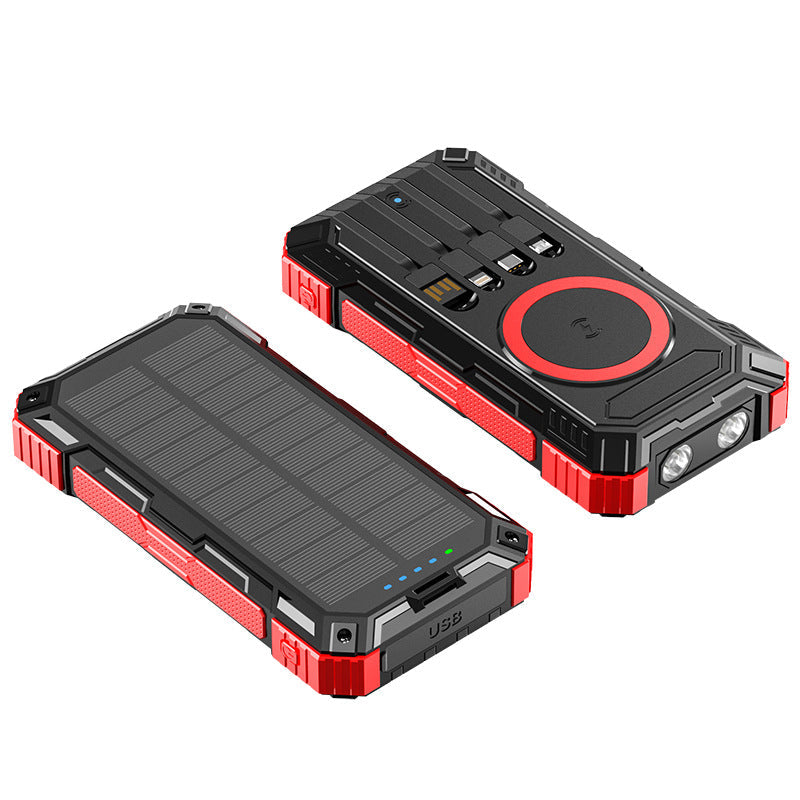 Unisex Powerbank med Solpanel och Multifunktionella Anslutningar 0
