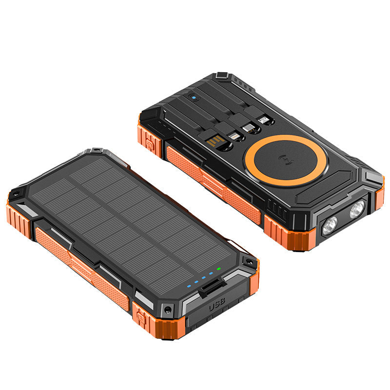 Unisex Powerbank med Solpanel och Multifunktionella Anslutningar 3