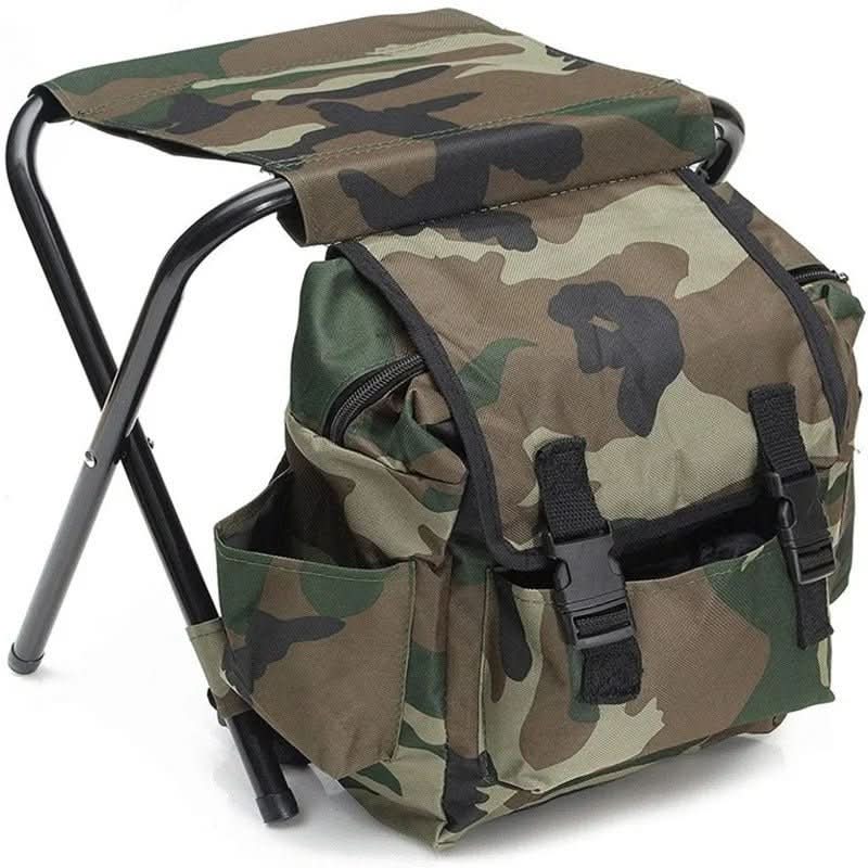 Unisex Ryggsäck med Hopfällbar Stol och Kylfack för Utomhusaktiviteter 0