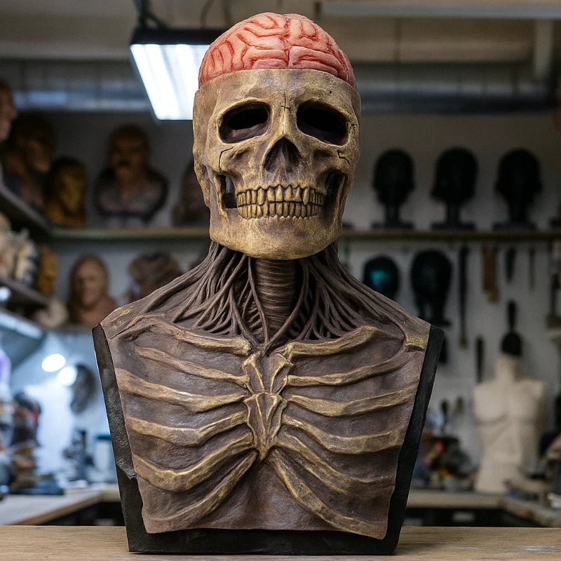 Unisex Skelettmask med Hatt för Halloween 1