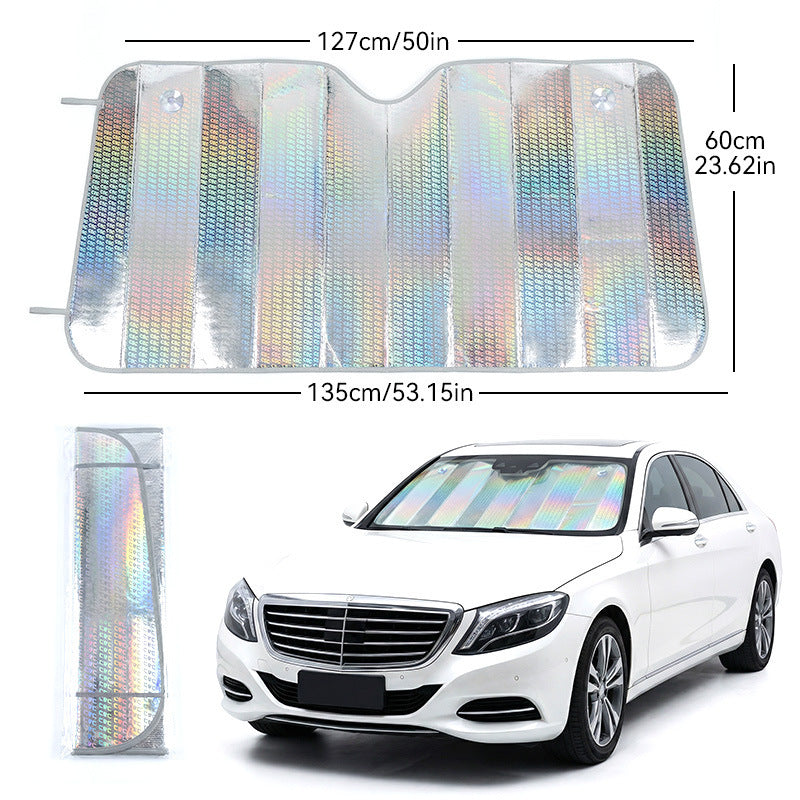 Unisex Vikbart Bil Solskydd Holografiskt Reflekterande Design 0