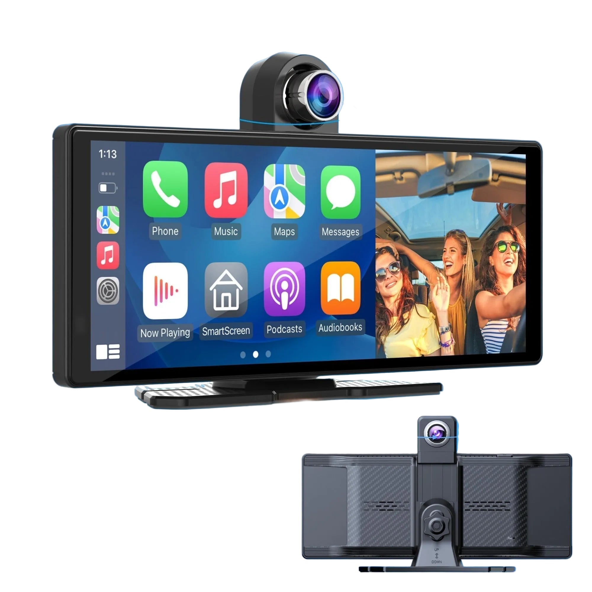 Universell Bil Display med Trådlös CarPlay och Android Auto 0