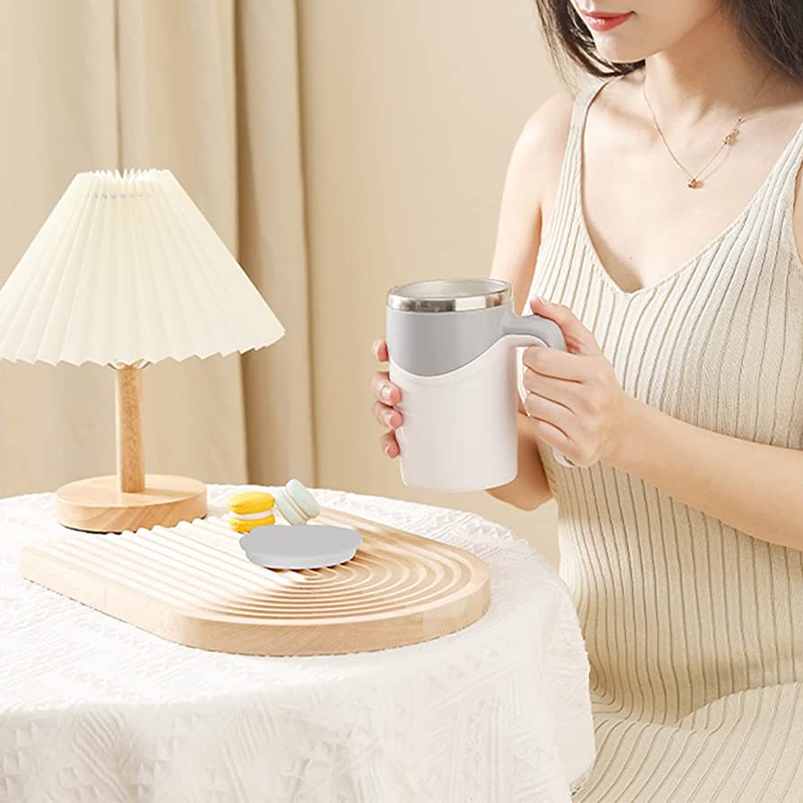 Uppladdningsbar Drickskopp med Automatisk Omrörare Värmeisolerad Design 4