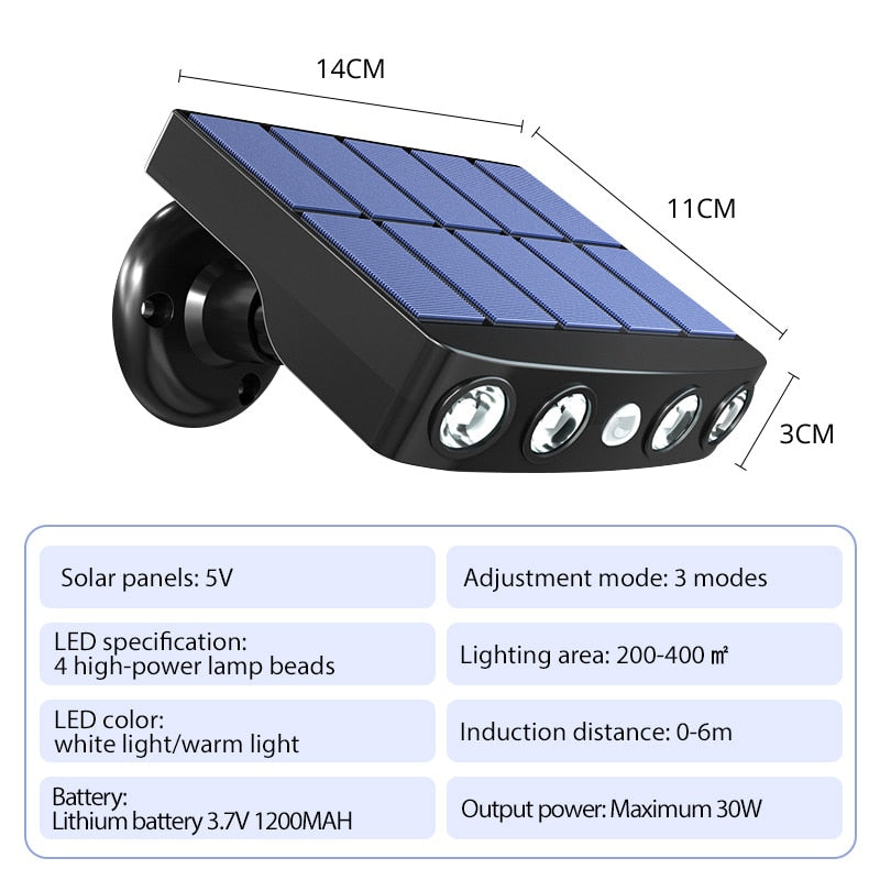 Utomhus LED-lampa med rörelsesensor 8