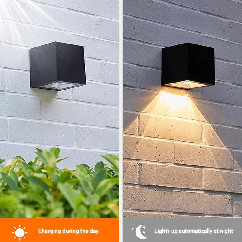 Utomhusvägglampa med Solcell och Automatisk Sensor 3