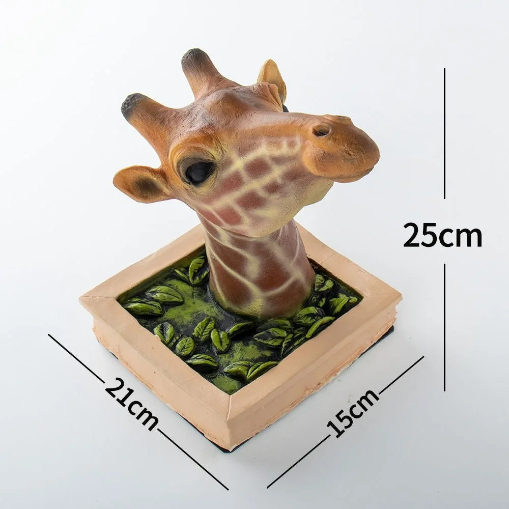 Väggdekoration Giraffhuvud 3D Skulptur 5