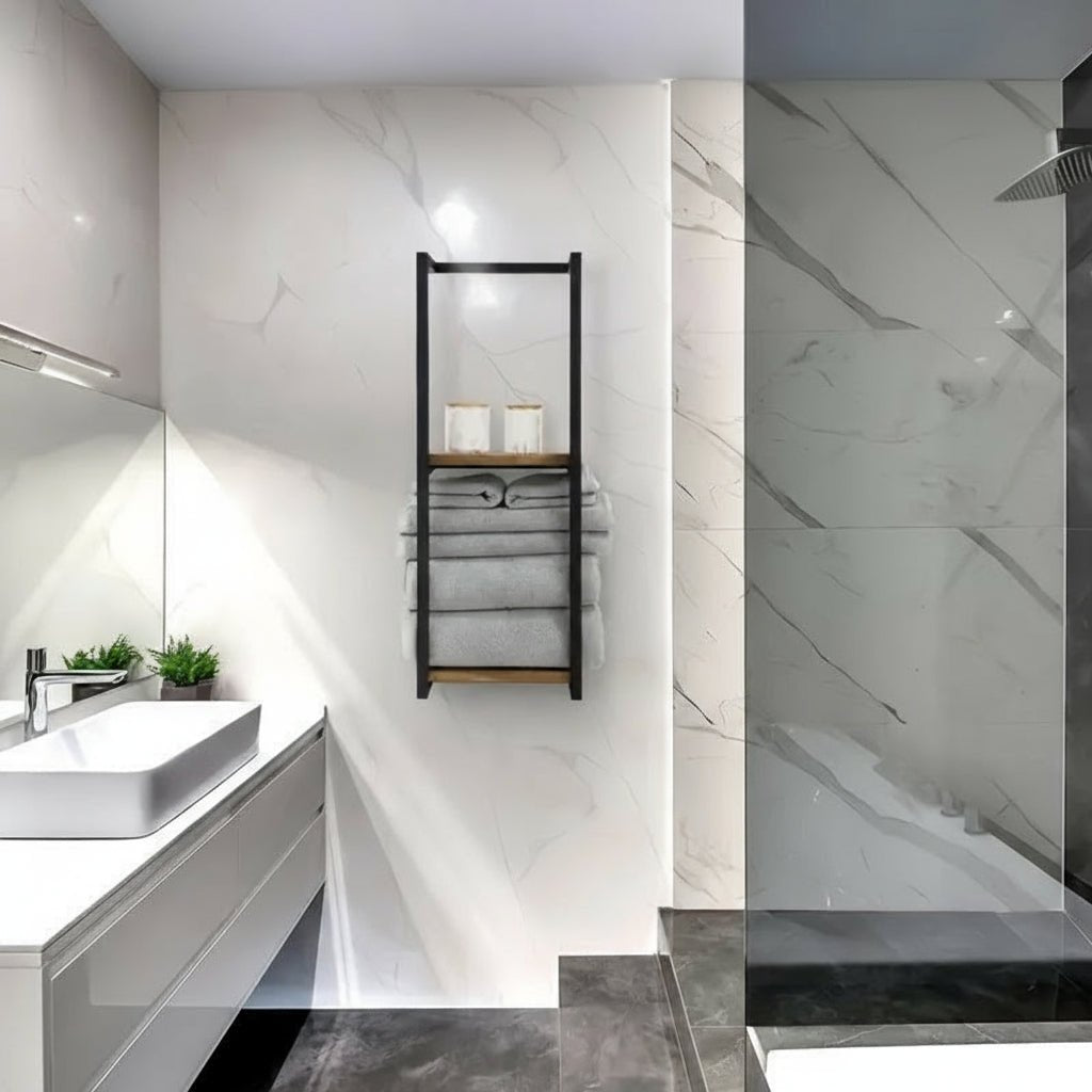 Vägghanddukshållare Modern Design för Badrum Minimalistisk Stil 5