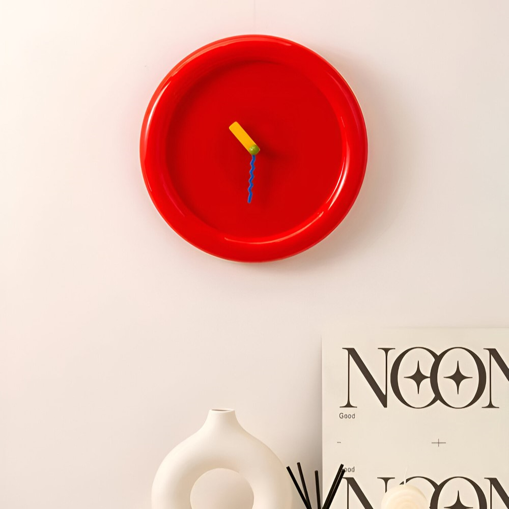 Väggklocka Modern 30 cm Färgglad Design 6