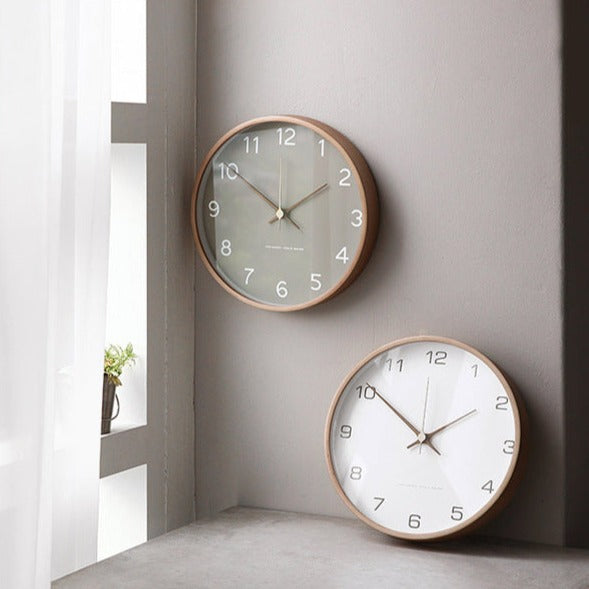 Väggklocka Rund Minimalistisk Tyst Design för Vardagsrum och Sovrum 1
