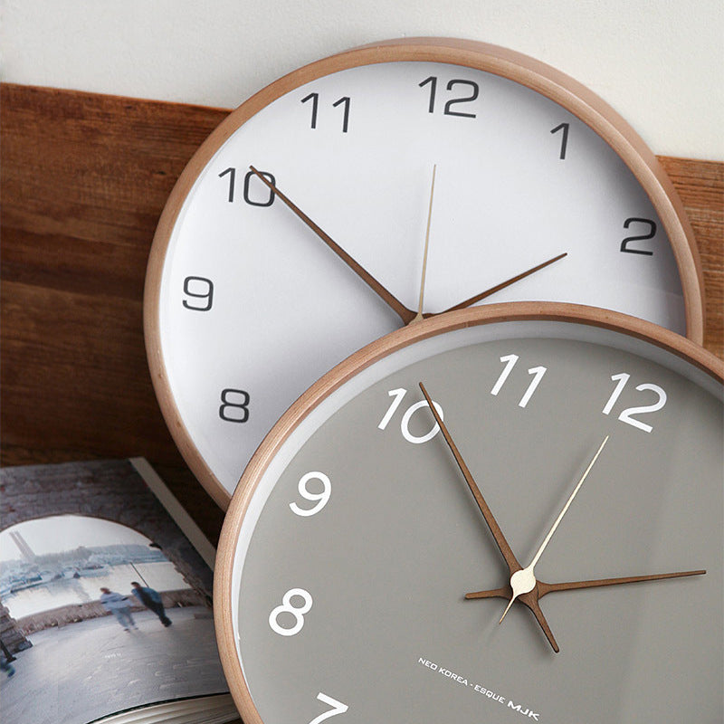 Väggklocka Rund Minimalistisk Tyst Design för Vardagsrum och Sovrum 5
