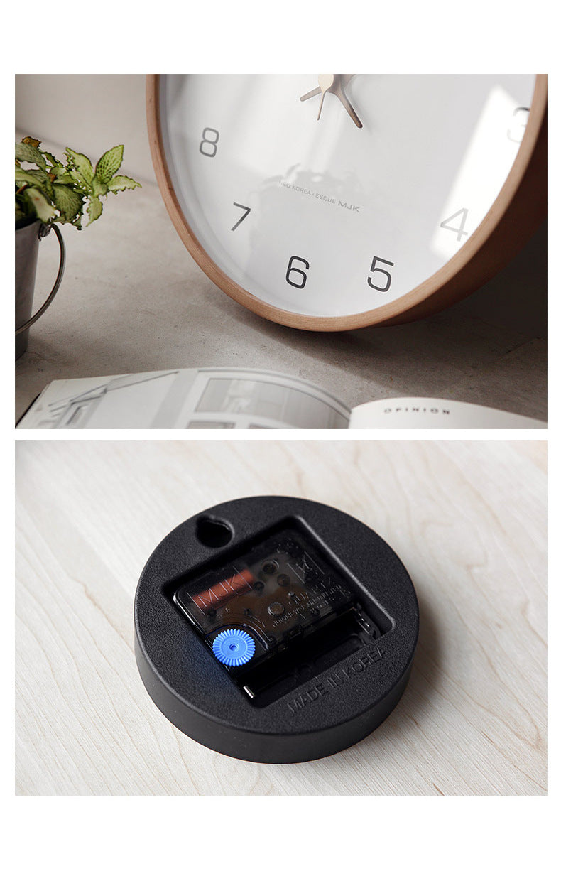 Väggklocka Rund Minimalistisk Tyst Design för Vardagsrum och Sovrum 7