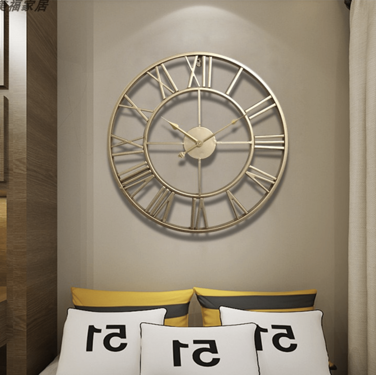 Väggklocka Skelettdesign Tyst för Hemmet 3