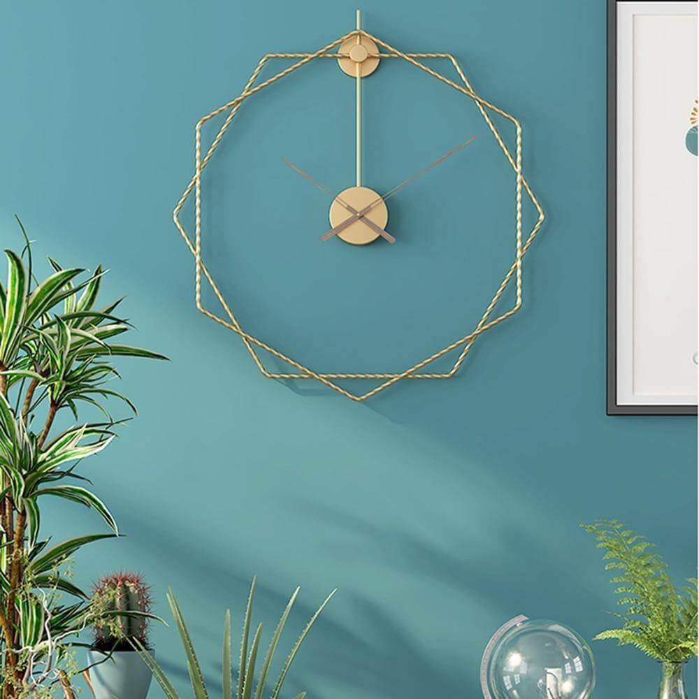 Väggklocka Stor Geometrisk Design för Hem och Kontor 4