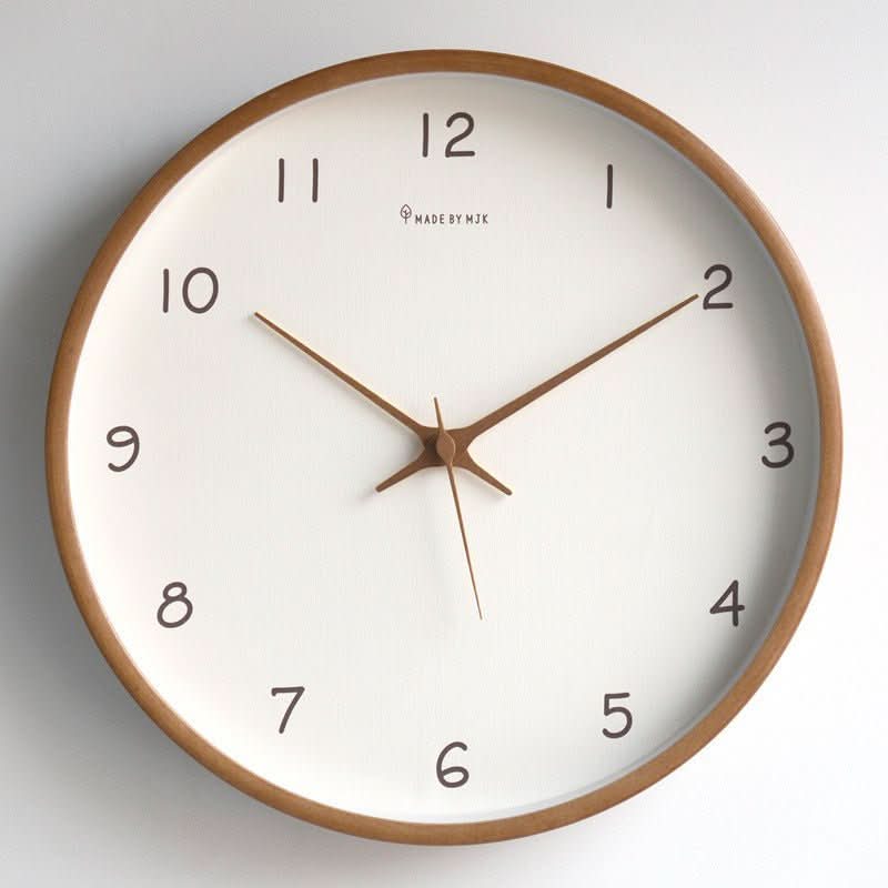 Väggklocka Tyst Design i Massivt Trä 25 cm 8