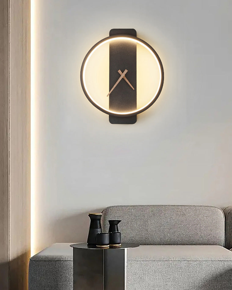 Väggklocka med LED-ljus Modern Minimalistisk Design 5