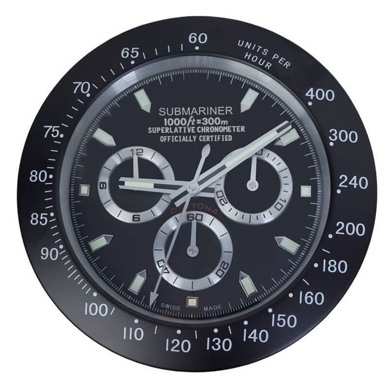 Väggklocka med Tyst Drift och Lysande Visare 10