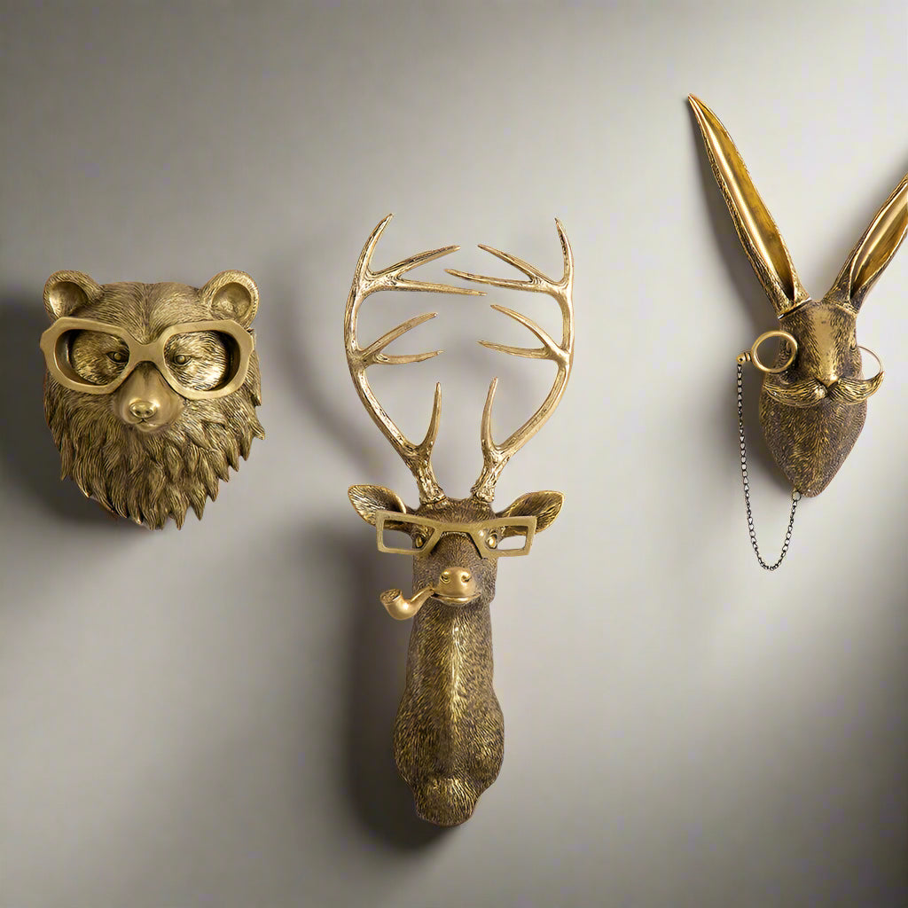 Väggkonst med Frankie Deer Head för Rustik Inredning 1