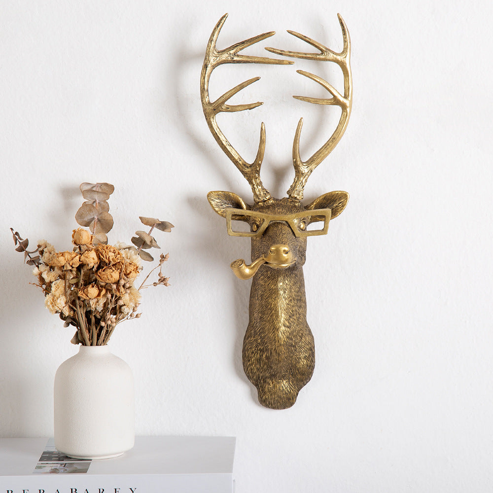 Väggkonst med Frankie Deer Head för Rustik Inredning 5