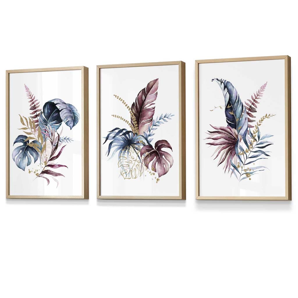 Väggkonstset med Botaniska Motiv för Hemmet 6