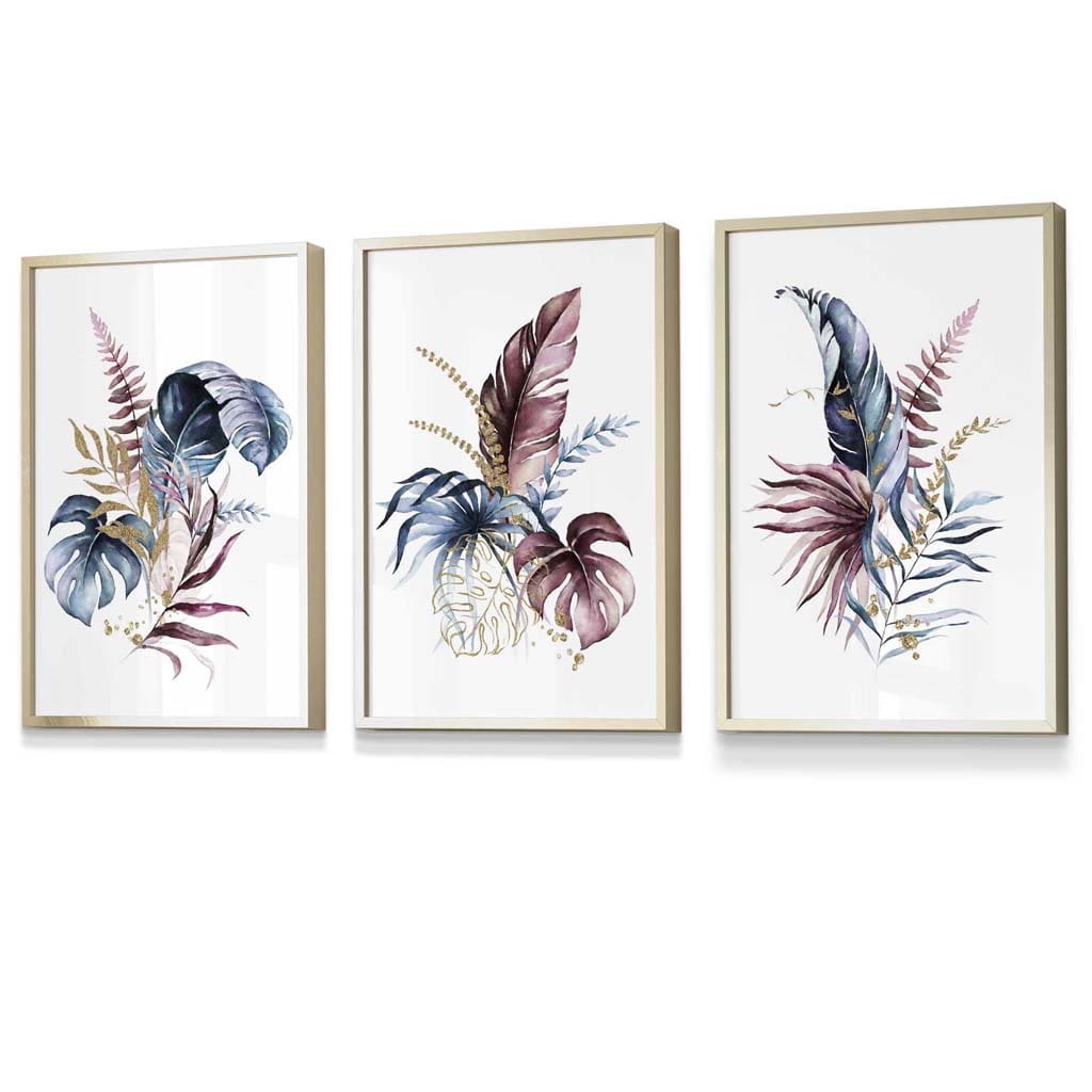 Väggkonstset med Botaniska Motiv för Hemmet 8