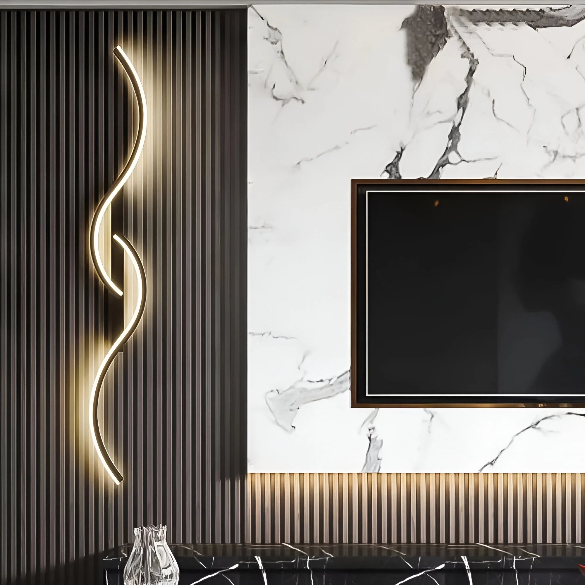 Vägglampa Inomhus Modern Böjd Design för Vardagsrum och Sänglampor Vägg 4
