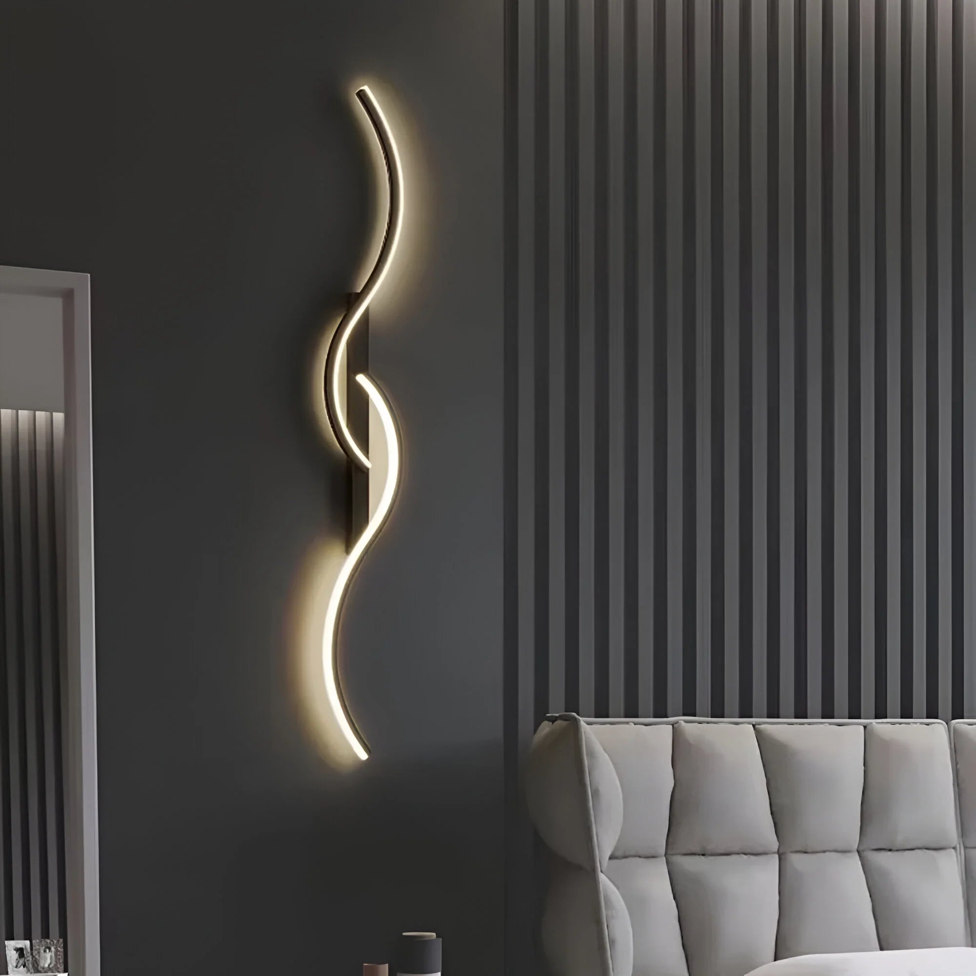 Vägglampa Inomhus Modern Böjd Design för Vardagsrum och Sänglampor Vägg 5