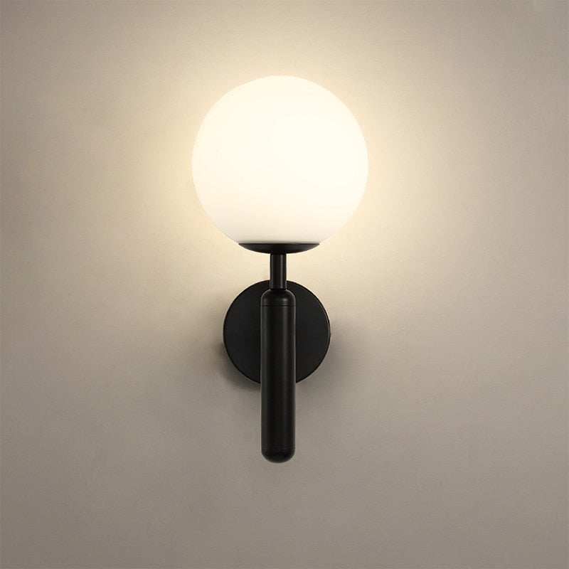Vägglampa Modern Design för Inomhusbruk med Glasklot-Skärm 3
