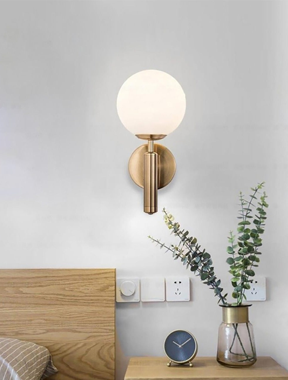 Vägglampa Modern Design för Inomhusbruk med Glasklot-Skärm 6