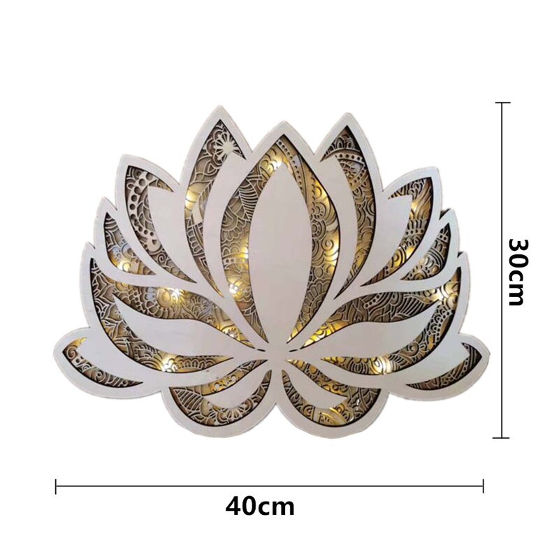 Vägglampa för Hemmet med Lotus Mandala Design 5