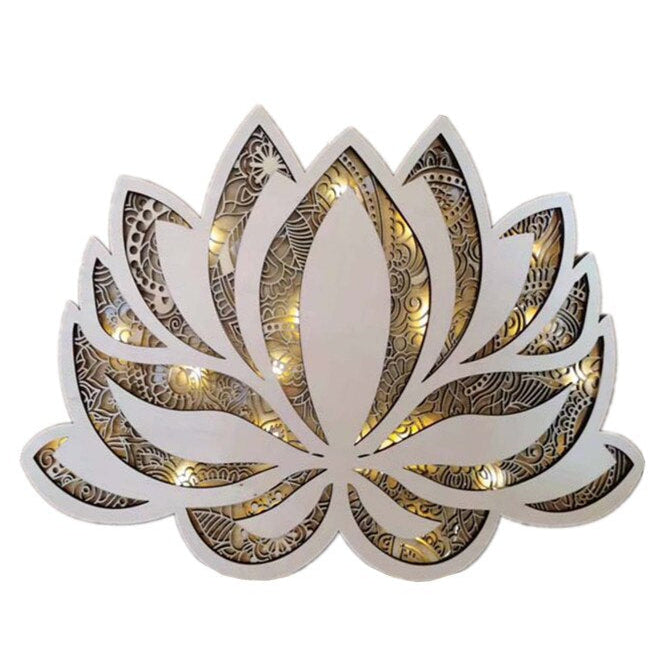 Vägglampa för Hemmet med Lotus Mandala Design