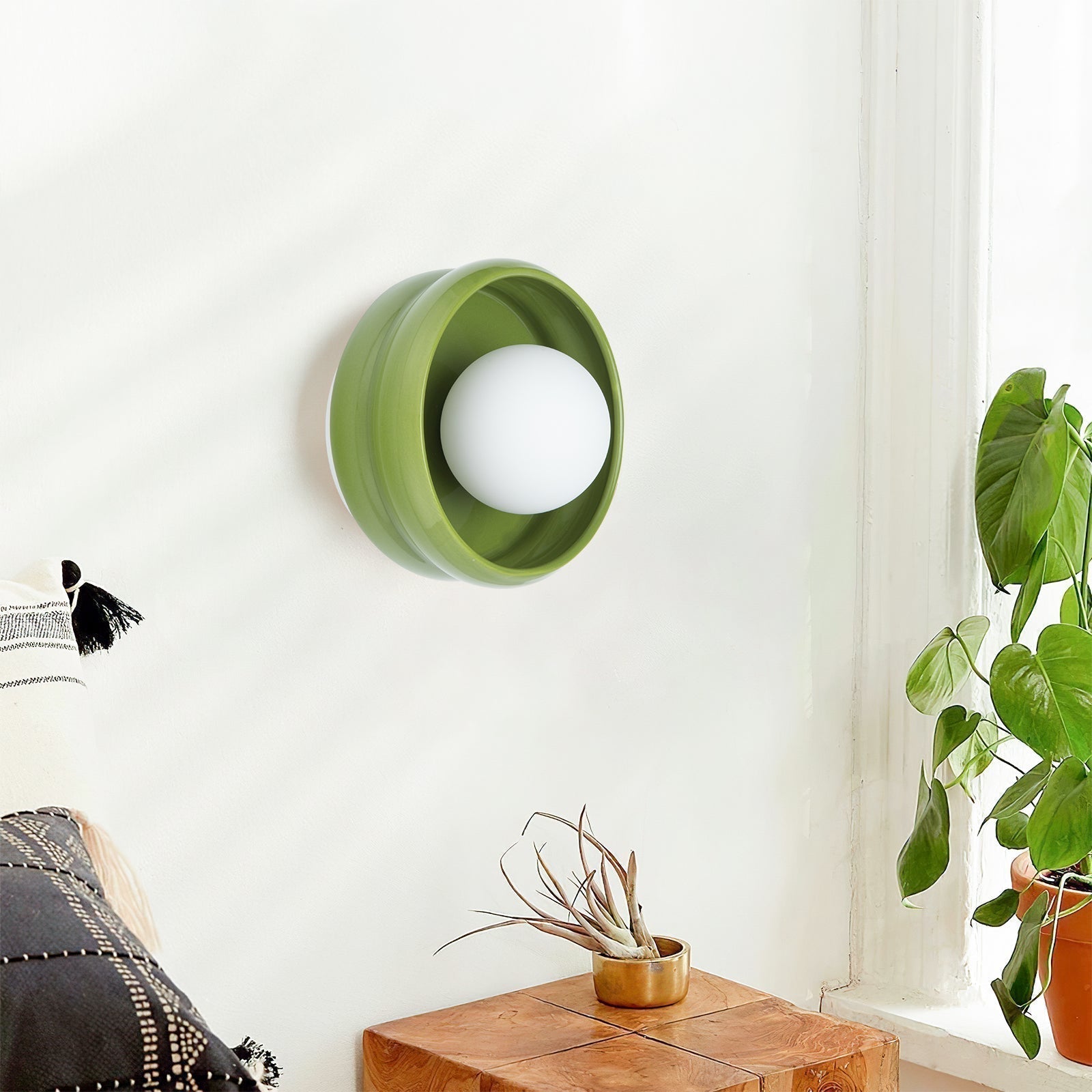 Vägglampa i Keramik Rund Modern Design 8