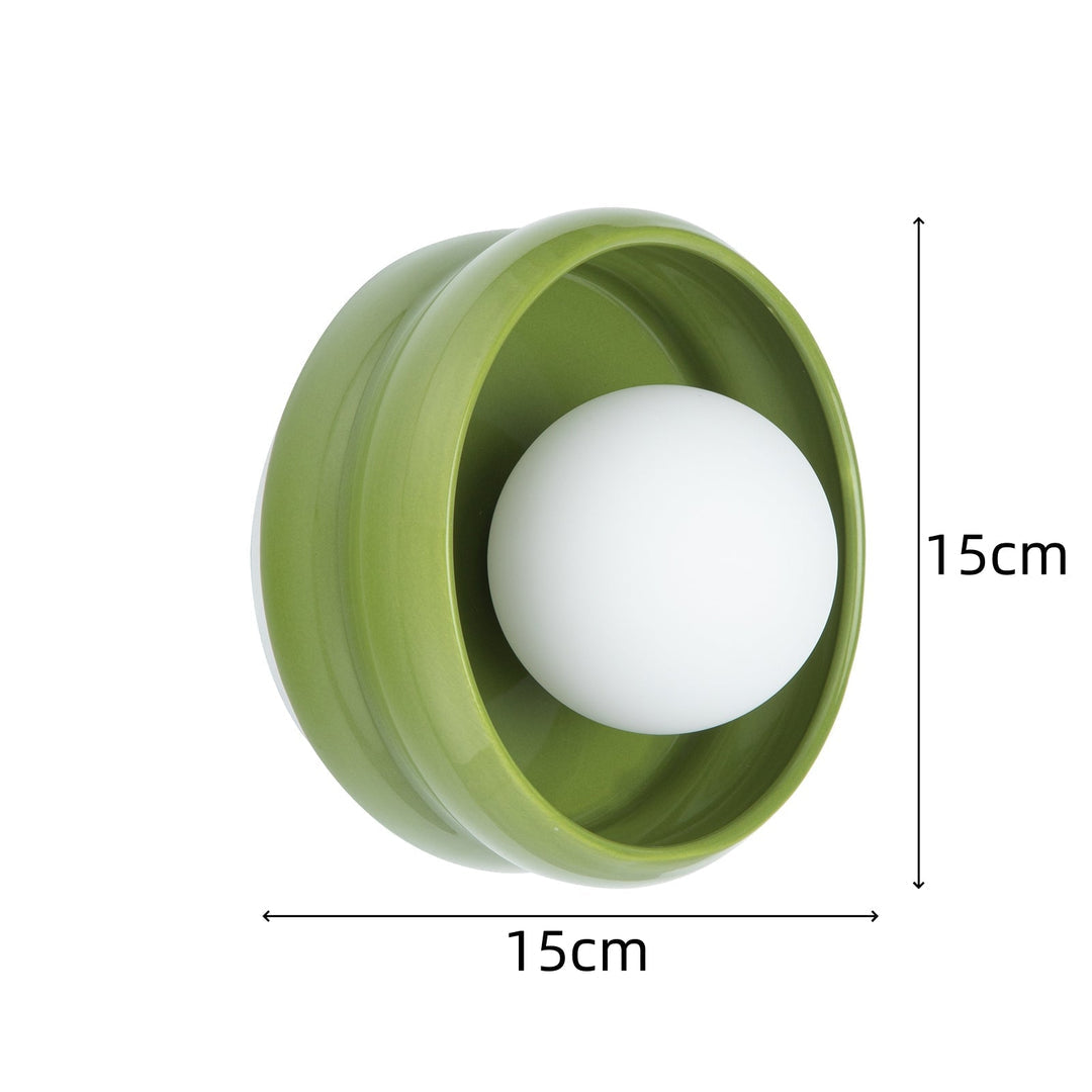 Vägglampa i Keramik Rund Modern Design 9