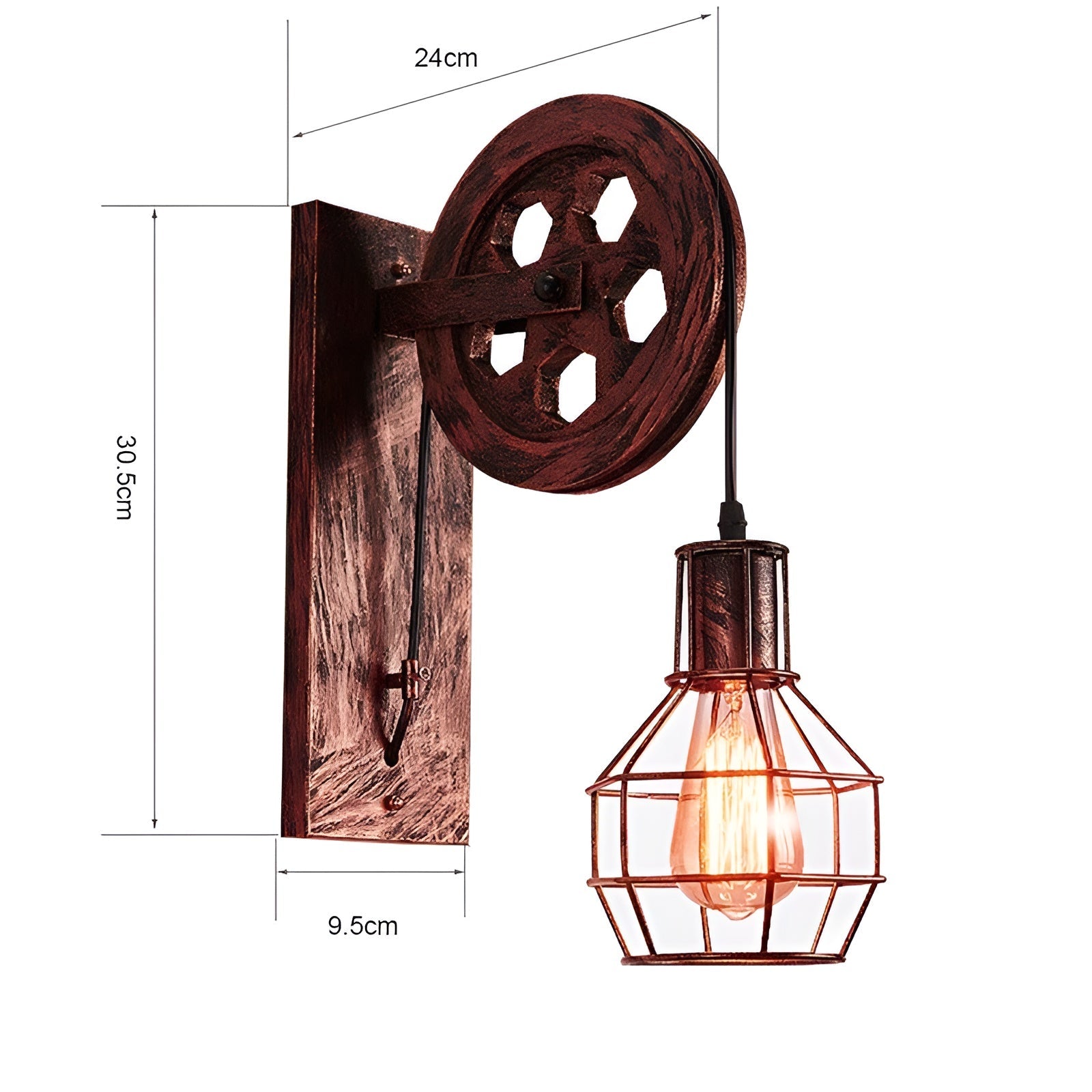 Vägglampa i industriell stil för hem och kontor 4