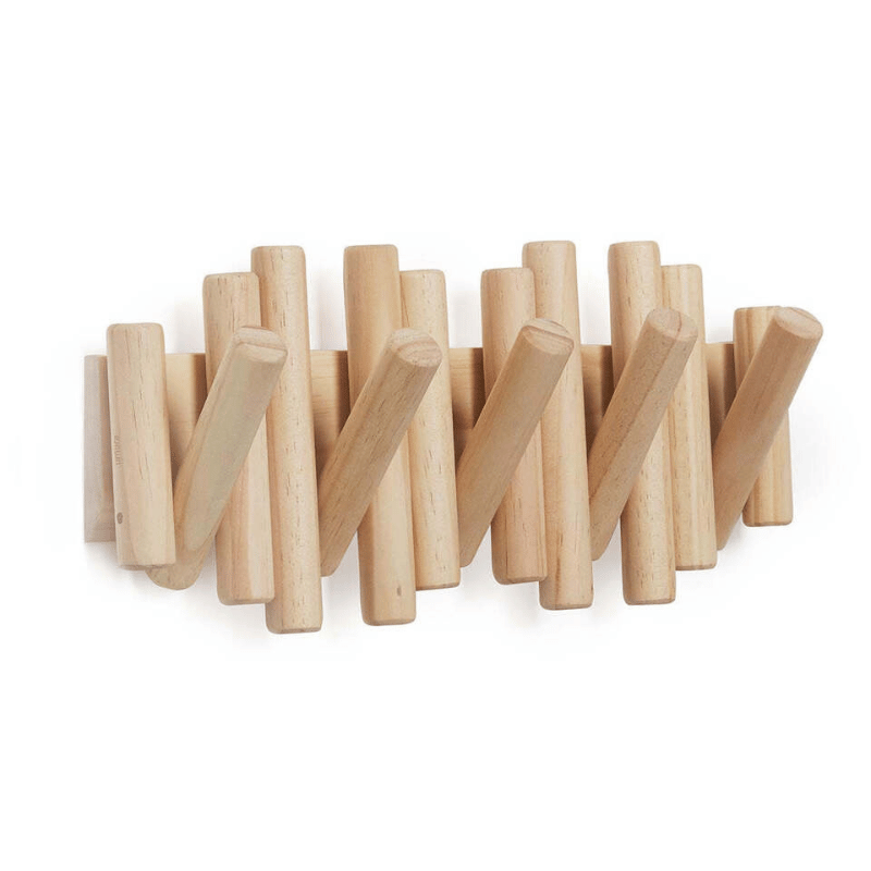 Väggmonterad Klädställning i Trä för Hemmet 4