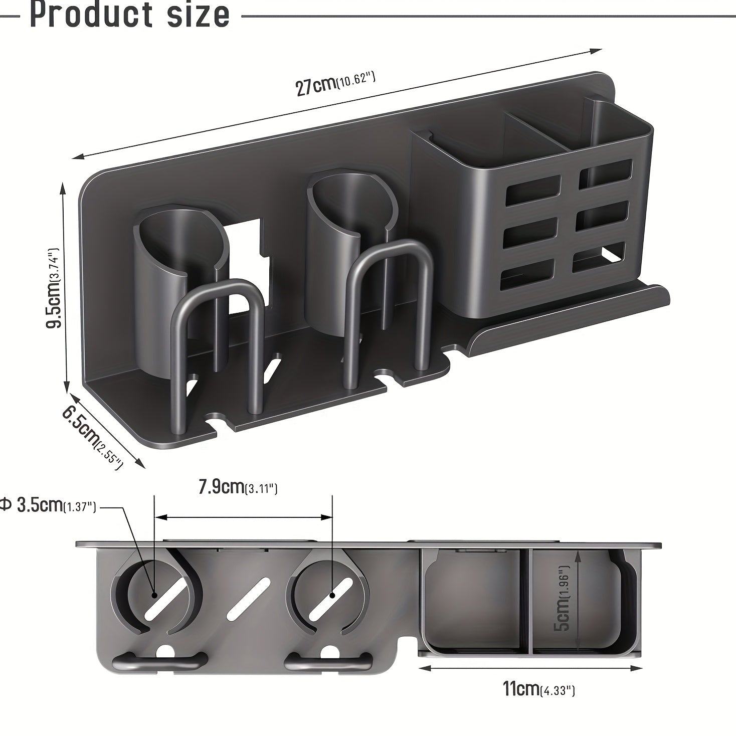 Väggmonterad Tandborstehållare för Badrum 1