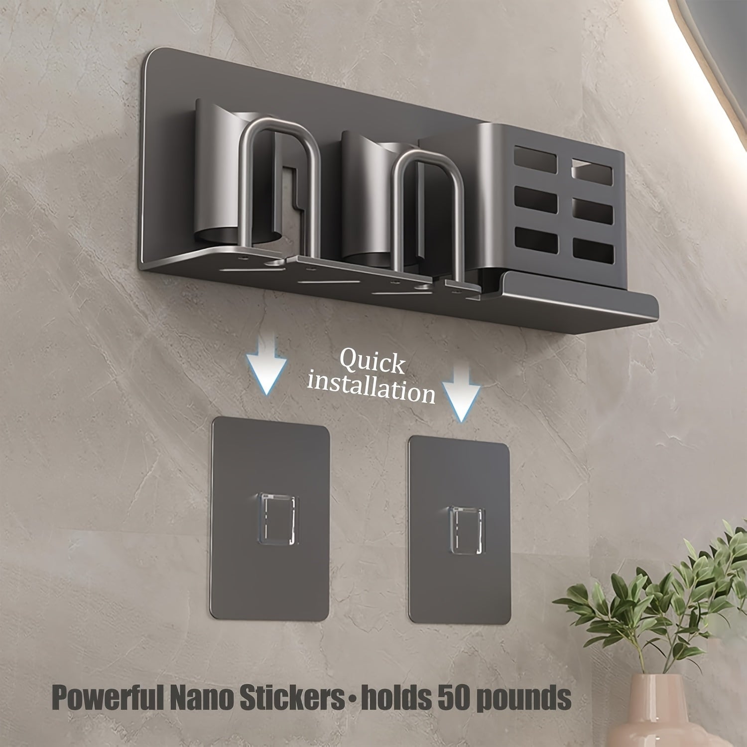 Väggmonterad Tandborstehållare för Badrum 7