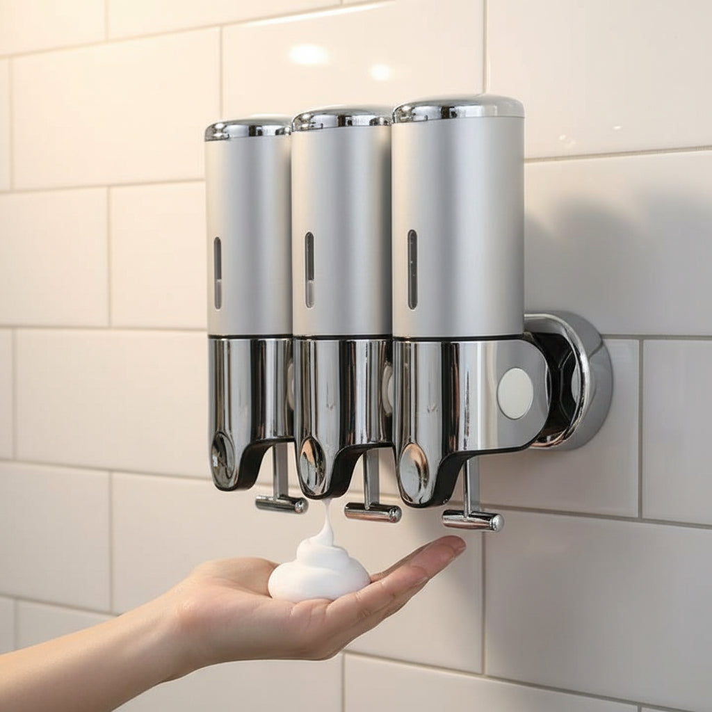 Väggmonterad Tvåldispenser Modern Design för Badrum 3