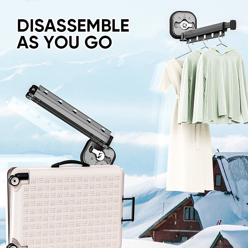 Väggmonterat Klädställ Hopfällbart för Inomhus och Utomhus, Utrymmesbesparande Design 4