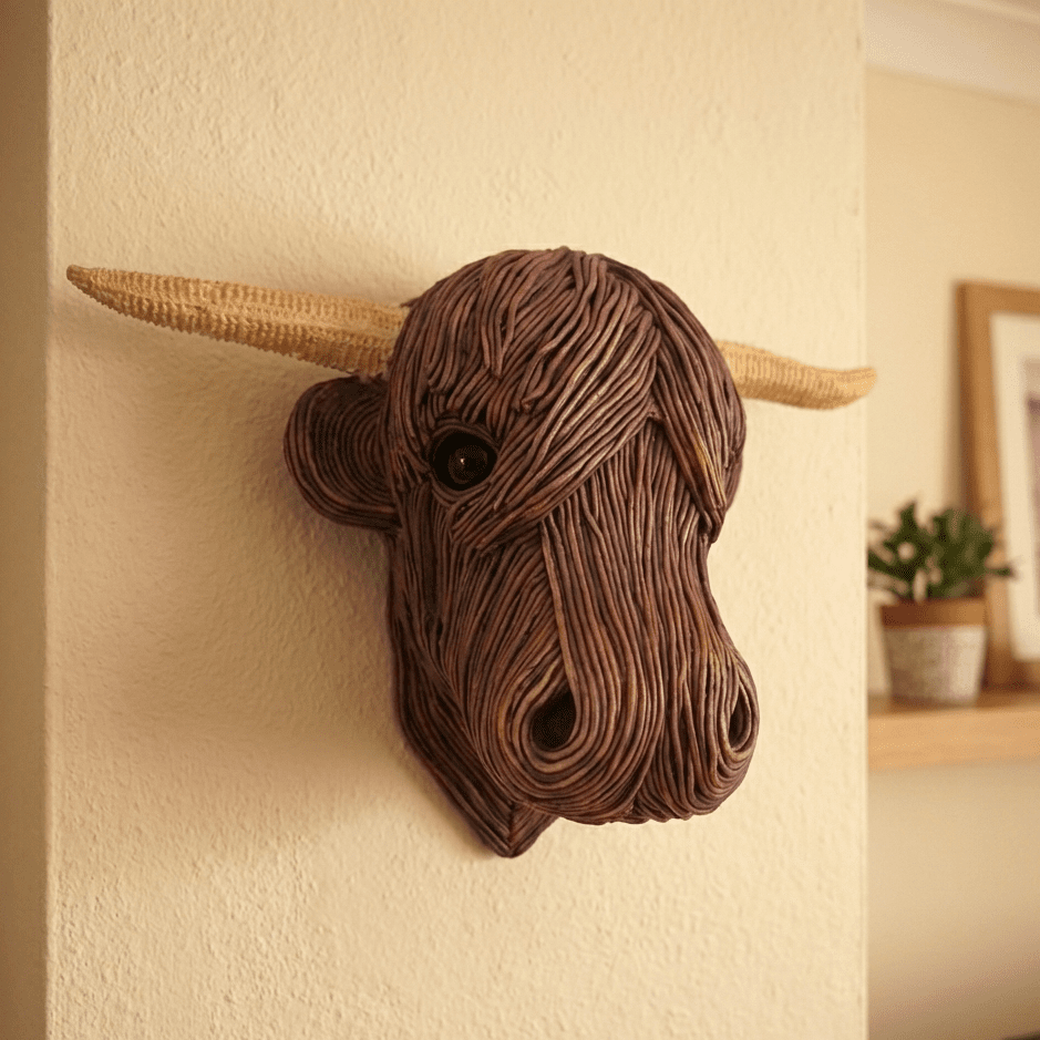 Väggskulptur i lantlig stil för hemmet 0