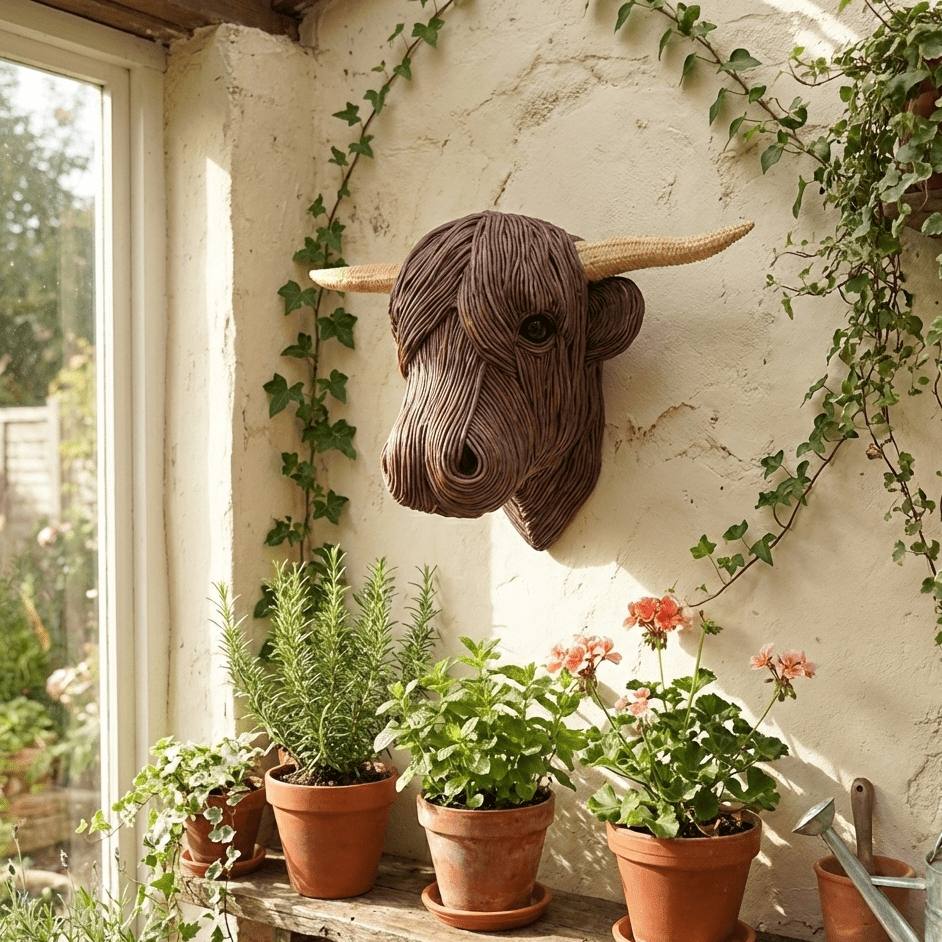 Väggskulptur i lantlig stil för hemmet 2