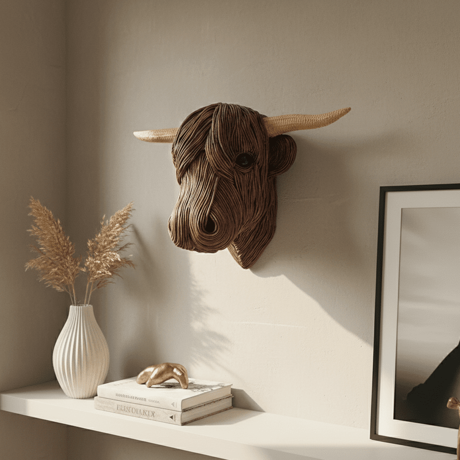 Väggskulptur i lantlig stil för hemmet 3