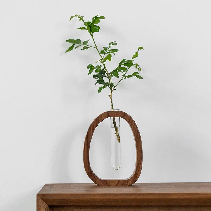 Vas Oval Träram för Enstaka Stjälkar Minimalistisk Dekoration 7