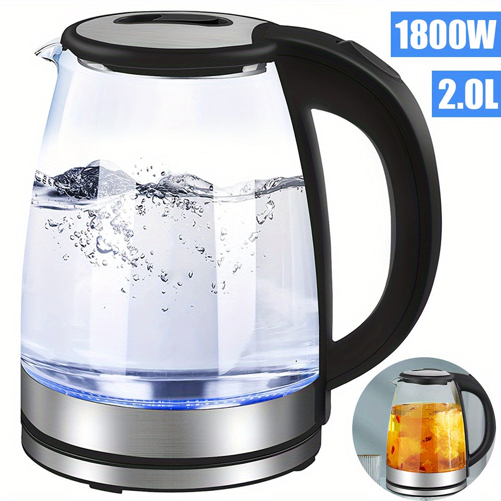 Vattenkokare i Glas 2L med LED-ljus 2