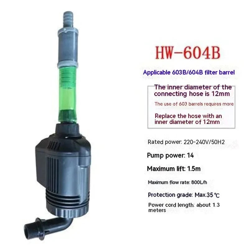 Vattenpump för Akvarium 400L/H 800L/H 5