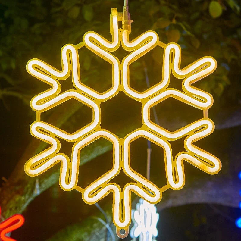 Vattentäta LED Snöflingeljus för Vinterdekoration 0